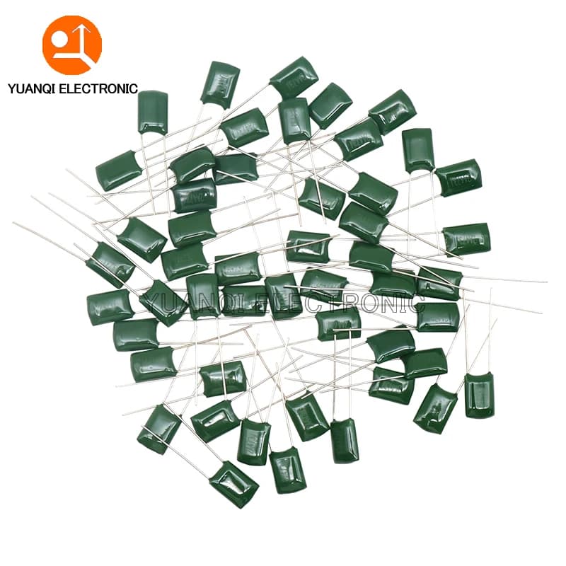 50 pièces 100V condensateur à Film Polyester 330PF 470PF 560PF 102 222 472 103 223 333 473 104 1NF 2.2NF 10NF 22NF 47NF 100NF 0.1UF
