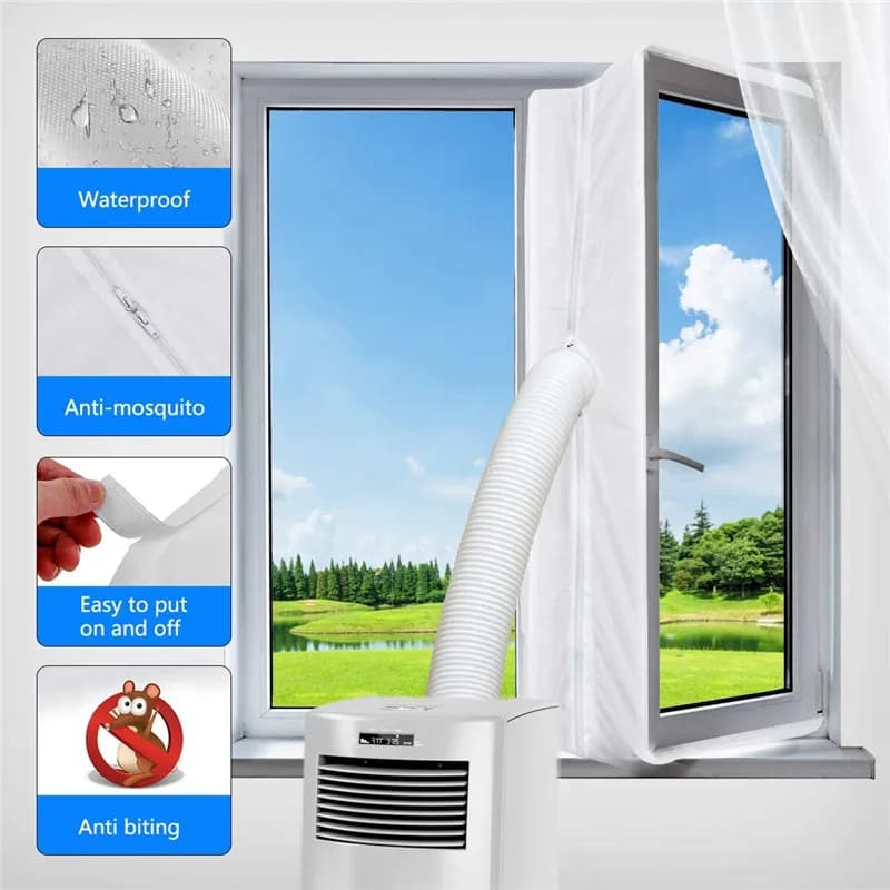 Kit de scellage de fenêtre pour climatiseur Mobile, plaque de tissu de verrouillage d'air universel 3 4 5m