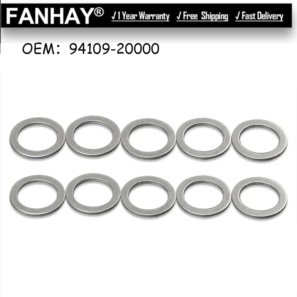 Bouchon de vidange d'huile de voiture, 10 pièces, 20MM, rondelle d'écrasement pour Honda pour Acura, pièce automobile 94109 – 20000 9410920000