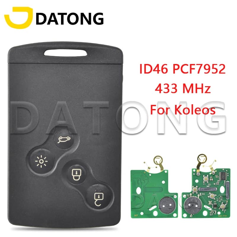 Datong World – clé télécommande de voiture mains libres, puce ID46/4A VA2/NSN14, pour Renault Koleos Clio Megane 3 Scenic 3 Laguna 3 Clio 4 Captur