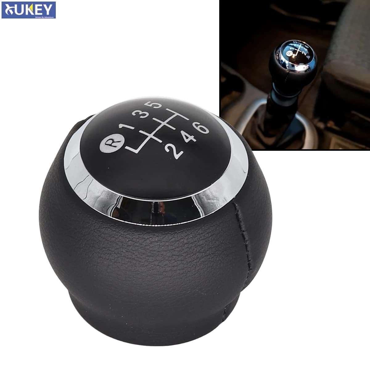 Pommeau de levier de vitesse chromé à 6 vitesses, stylo de levier de vitesse, pour Toyota Corolla Rav4 Avensis Yaris D4D Urban Pu Leather MT