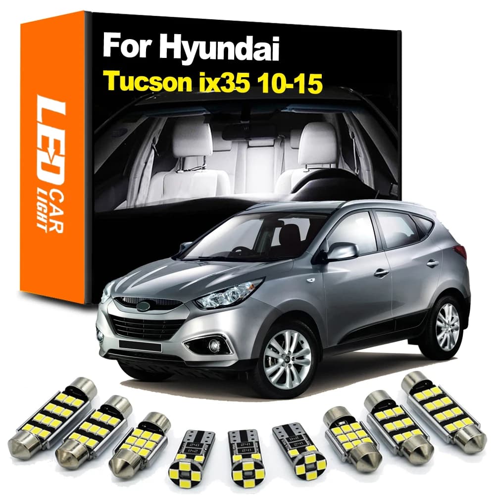 Zoomsee Intérieur LED Pour Hyundai Tucson ix35 JM LM TL 2004- 2017 2018 2019 2020 2021 Canbus Ampoule De Véhicules Carte Dôme Lumière Aucune Erreur