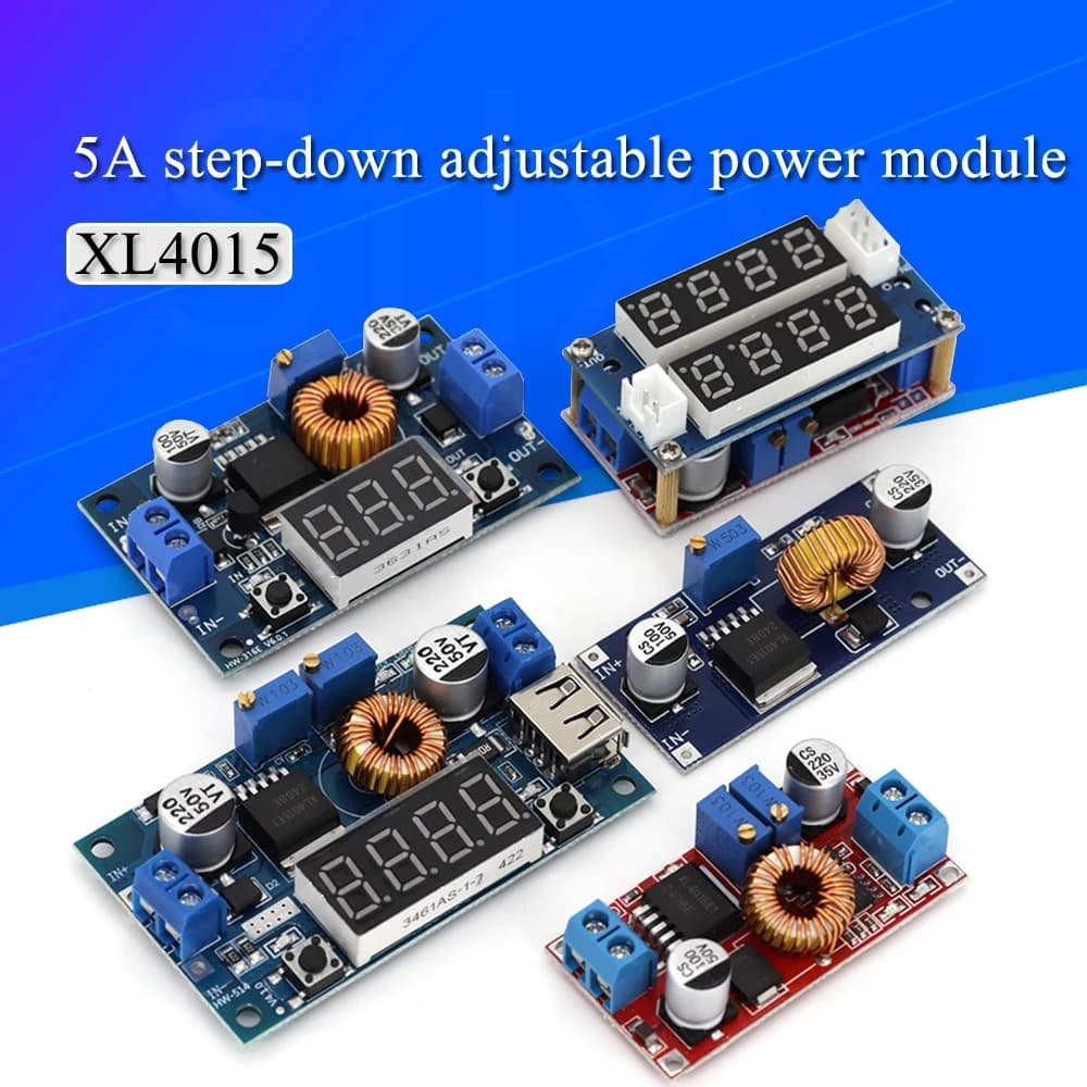 Carte de charge abati eur de batterie au lithium, convertisseur de puissance LED, chargeur au lithium, bleu 5A DC à DC CC CV, technologie XL4015 B