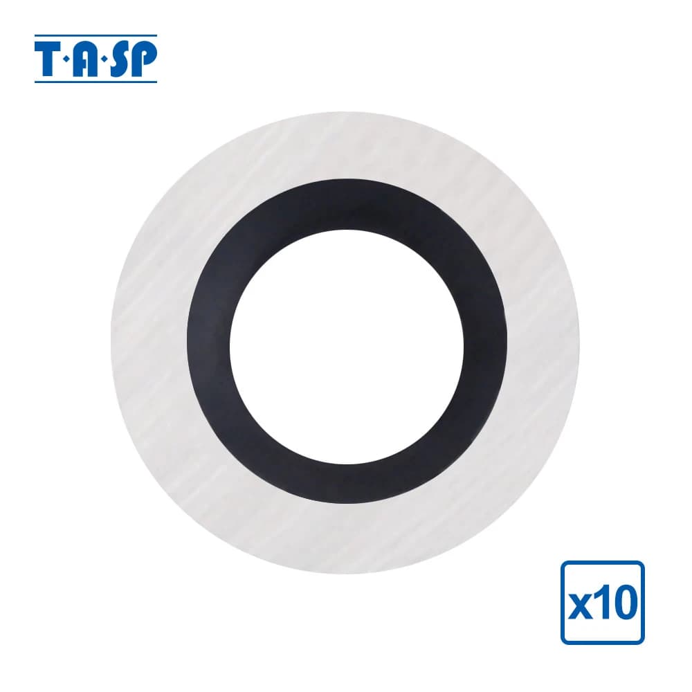 TASP-Fraises rondes en carbure pour tour à bois, outils de tournage de calcul, creux, opaque, inserts, 8.9mm, 10 pièces