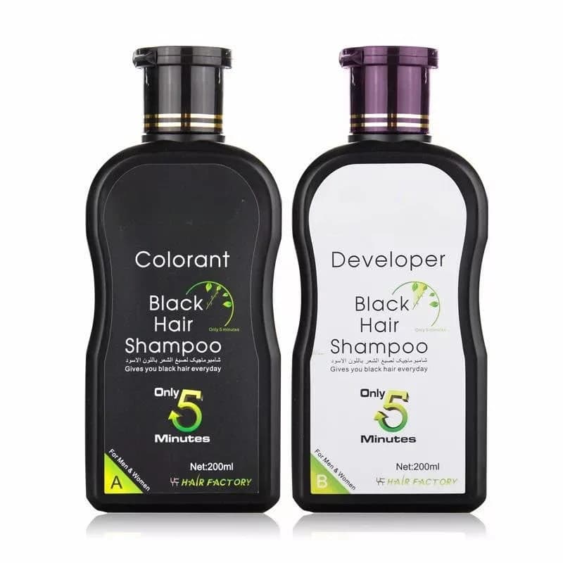 Dexe-Shampooing colorant pour cheveux noirs, coloration naturelle des cheveux, restauration rapide des cheveux noirs, turnant et traitement, 10 minutes
