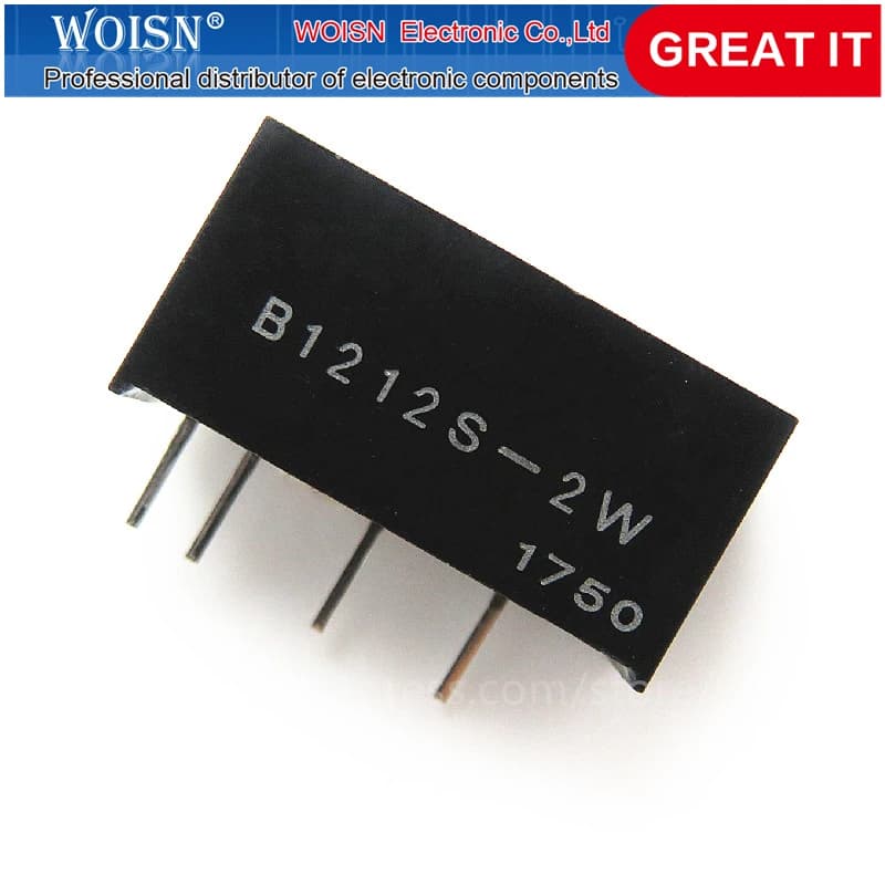 B1212S-1W 2W B1212S DC-DC module d'alimentation régulé 12v à 12v tout nouveau véritable alimentation à découpage d'isolement DIP4 SIP4