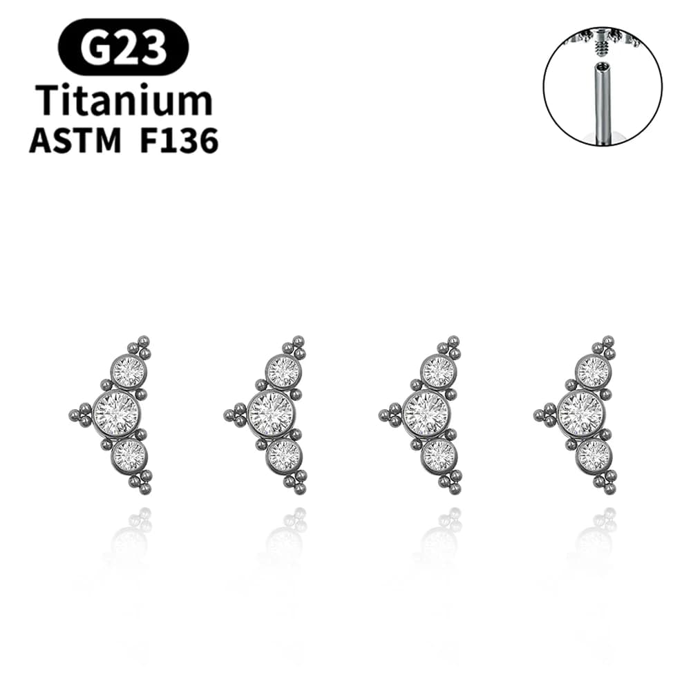 Boucles d'oreilles à la mode coréenne G23, clous à lèvres en Zircon incrusté de titane, Piercing au Cartilage, bijoux de corps, breloque à la mode, cadeau pour femme, 2021