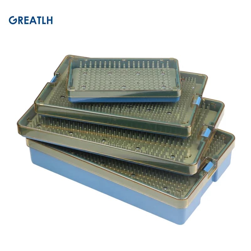 Plateau de stérilisation en Silicone, boîte de désinfection pour instruments dentaires ophtalmiques
