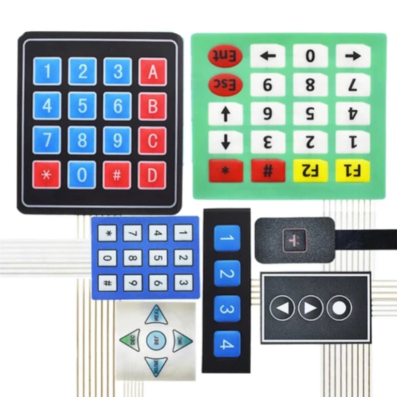 1 3 4 5 12 16 20 touches bouton interrupteur à Membrane 1x4 1x5 4x4 4x5 touches matrice tableau clavier clavier panneau de commande Kit de bricolage pour Arduino