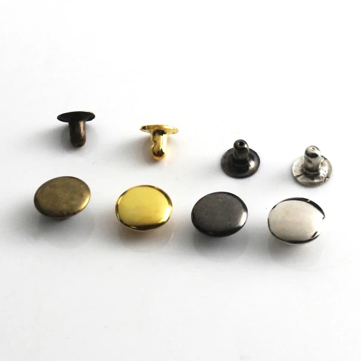 100 ensembles de Rivets à capuchon unique en métal de 3mm ~ 10mm, goujons ronds pour bricolage, sac artisanal en cuir, ceinture, vêtements, chapeau, chaussures, décor de collier pour animaux de