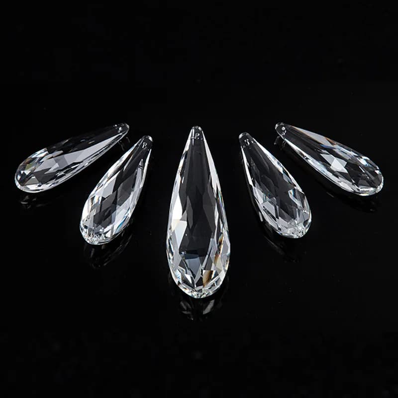 Attrape-soleil transparent en cristal, 1 pièce, 76mm, 89mm, 100mm, 120mm, pendentif, prisme, ornement, maison, lampe, éclairage, décoration de mariage