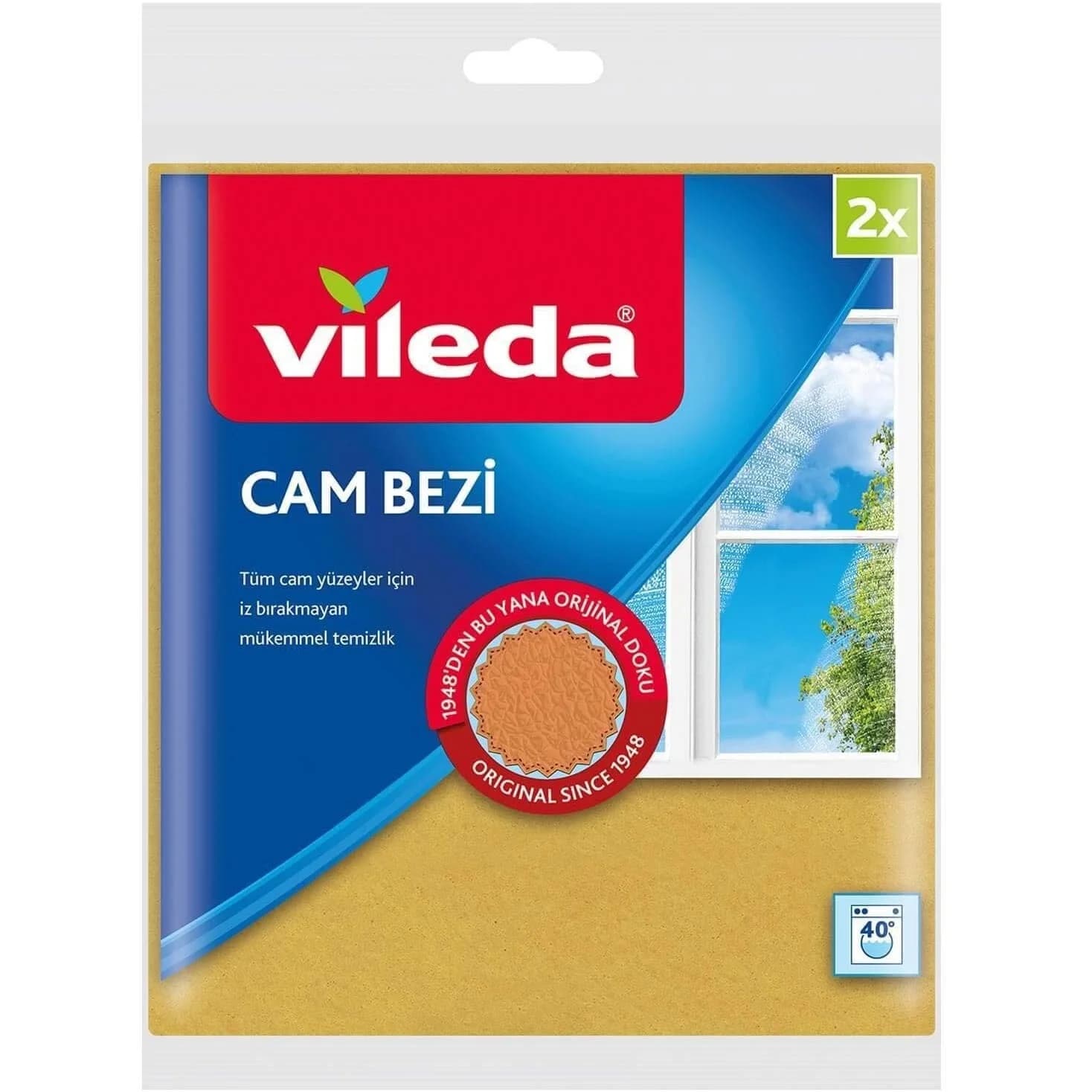 Vileda-calandre pour livres en verre, ensemble de 2 1 pièce, surface en verre pour véhicules domestiques, jaune vif