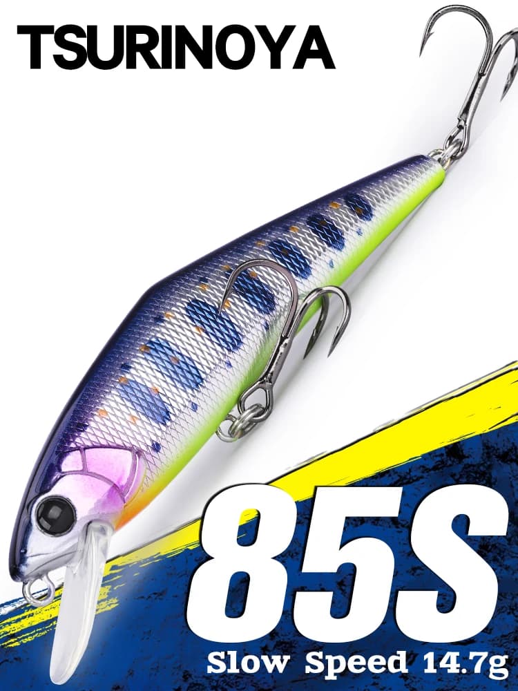 TSURINOYA – leurre méné rigide coulant à longue vitesse, appât artificiel idéal pour la pêche au lancer, à la truite, Jerkbait, 85mm, 14.7g, 85S, DW99