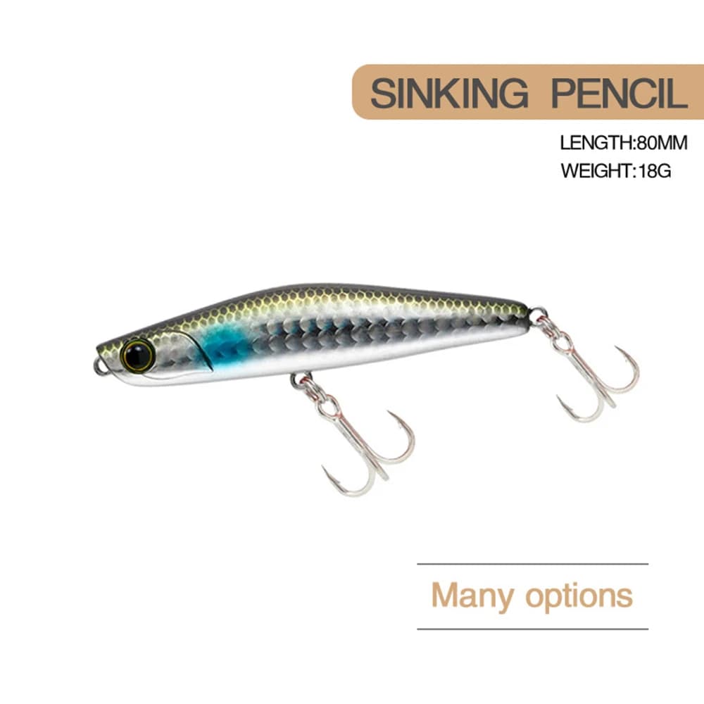 8 cm 18g leurre de pêche crayon Wobbler leurre Yoichi 99 Super longue fonte lent coulant Jerkbait Swimbait artificiel dur appât basse appât