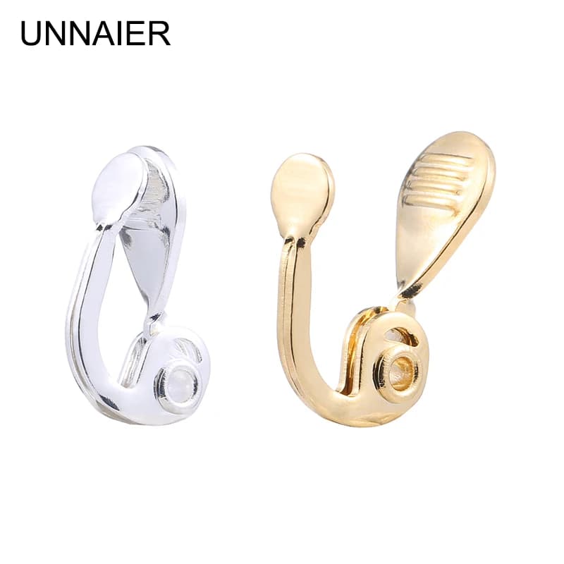 UNNAIER2/10 pièces femmes pince sur boucles d'oreilles pour bijoux à bricoler soi-même faisant des accessoires boucle d'oreille accessoires, cuivre mode femmes bijoux2023