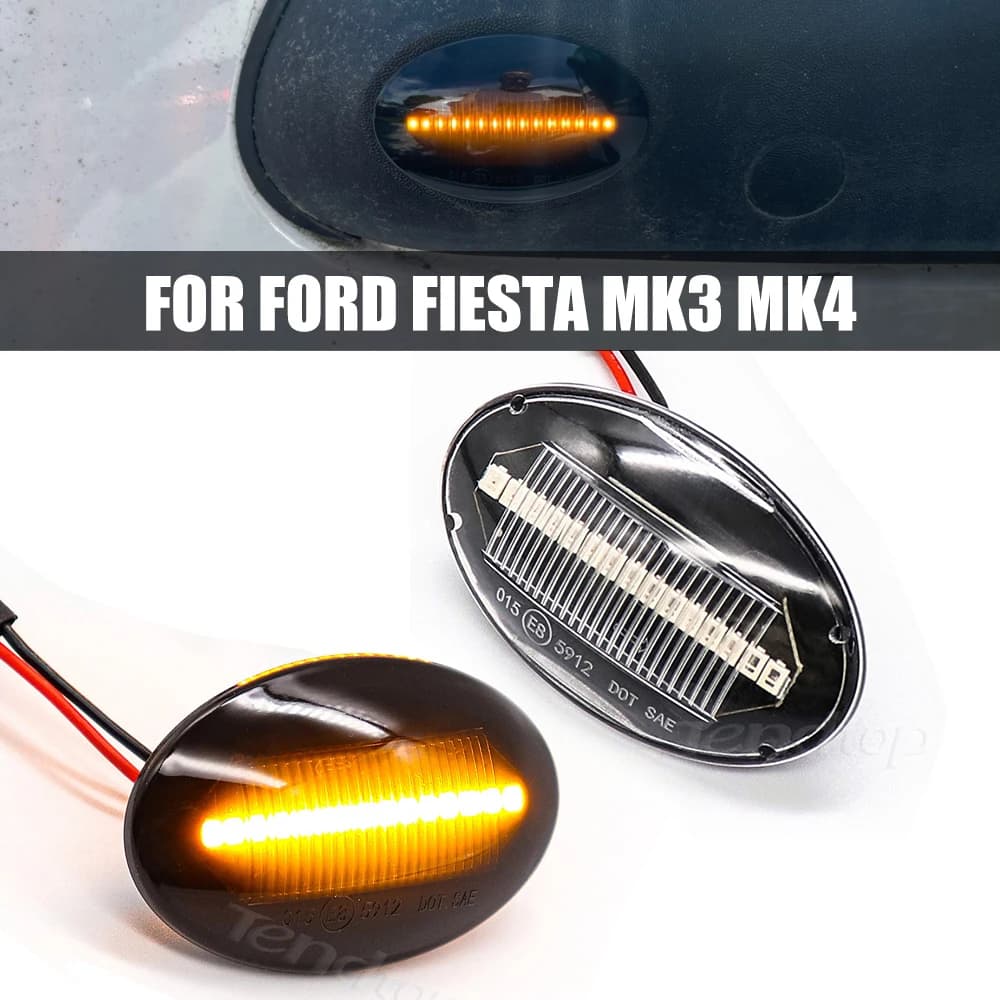 Clignotant latéral dynamique à LED pour Ford Fiesta MK4 MK5 Mondeo MK1 Explorer 2 Transit