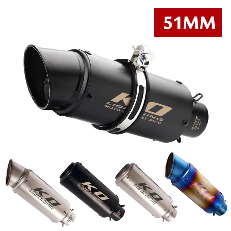 Silencieux universel de tuyau de queue de moto de course, système modifié à enfiler, perfecDB Killer, 38-51mm, D343 Bike RL