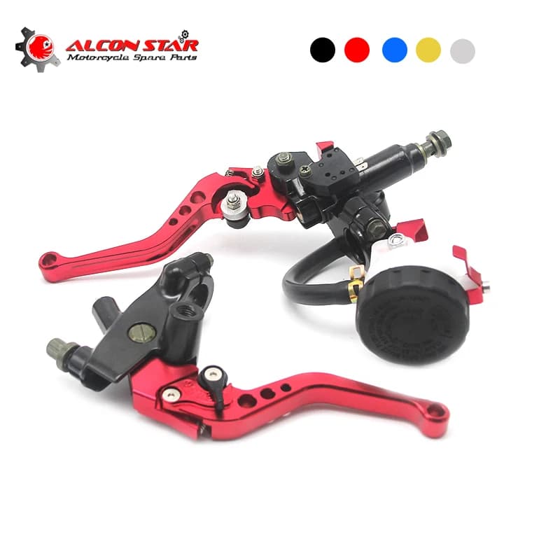 Alconstar-7/8 "22mm frein de moto universel CNC leviers d'embrayage maître-cylindre réservoir ensemble pour Honda Suzuki Kawasaki Yamaha