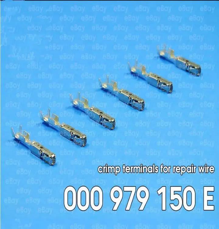 Bornes à sertir femelles (broches) pour fils de réparation, 20/28/50/100/200/500 pièces, pour siège Tyco TE 000979150E 8K0 973 703 000 979 E