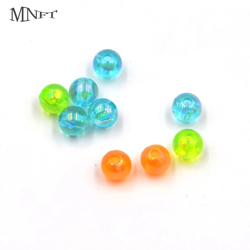 MNFT-Perles Rondes AB Flottantes pour Pêche à la Mouche, Matériel de Montage, 5 Documents, Diamètre 6mm, 100 Pièces