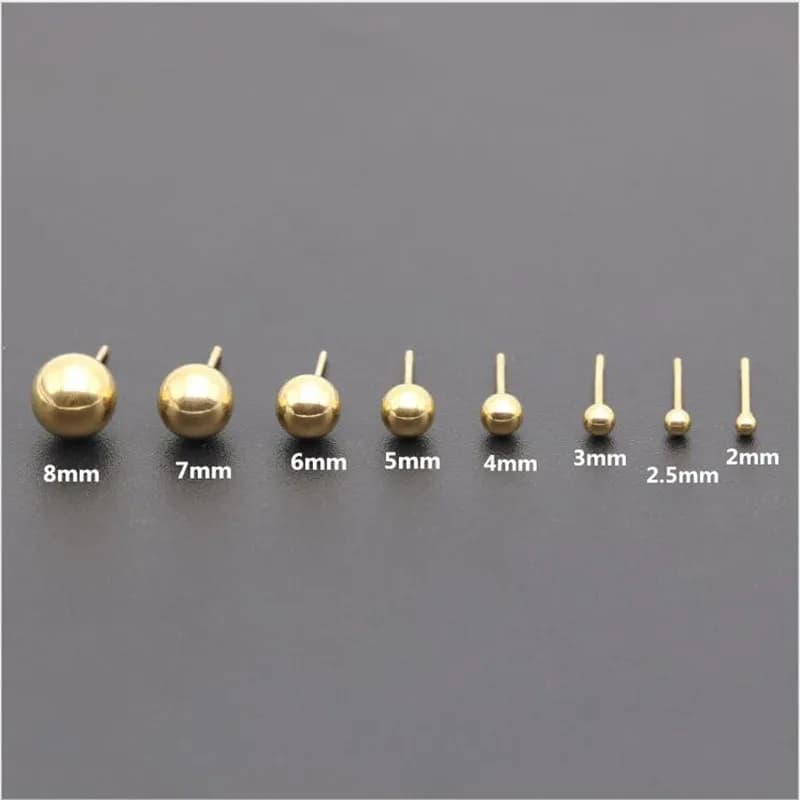 Petites boucles d'oreilles rondes en titane PE08, boucle d'oreille en acier inoxydable, placage IP, sans décoloration, sans allergie, Ik2 mm à 8mm