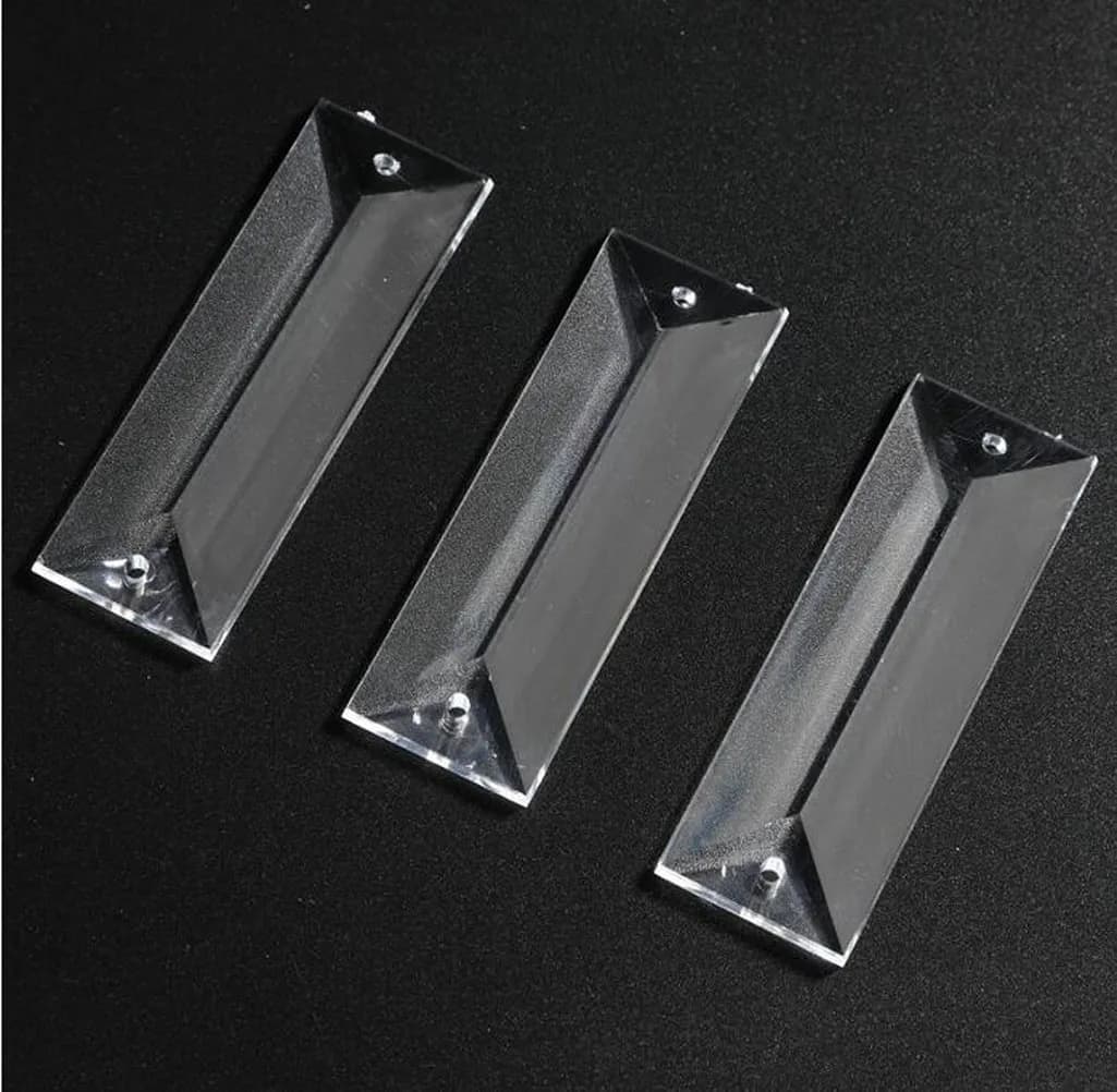 Camal – lustre en cristal acrylique avec 2 trous de 50mm, 10 pièces, longue bande suspendue, rideau, fête de mariage, partie d'éclairage, noël, bricolage
