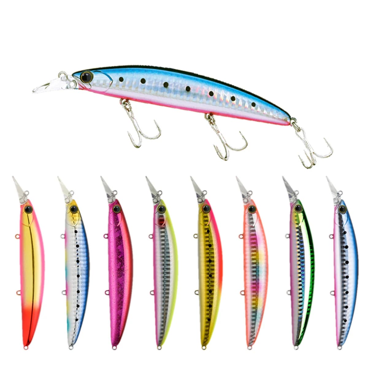 Leurre méné flottant de type wobJeff, appât Élidéal pour la pêche à la traîne, au bar ou à la truite, jerkbait, 11cm, 19g