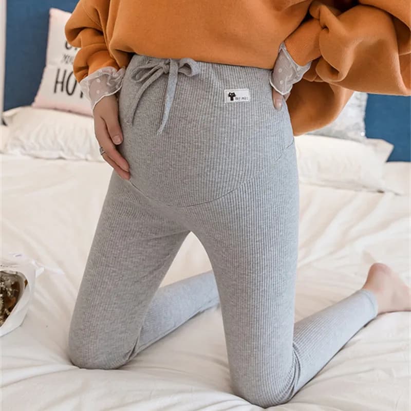 Viser de grossesse souples et ajustables pour femme enceinte, leggings slim à taille ajustable