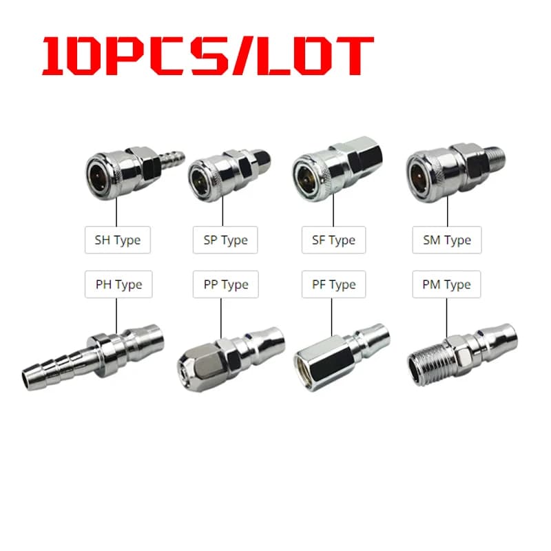 Connecteur de prise de compresseur d'air pneumatique, 10 pièces/lot, 1,32 mpa, SH20, PH20, SM20, PM20, SP20, PP20, SF20, PF20