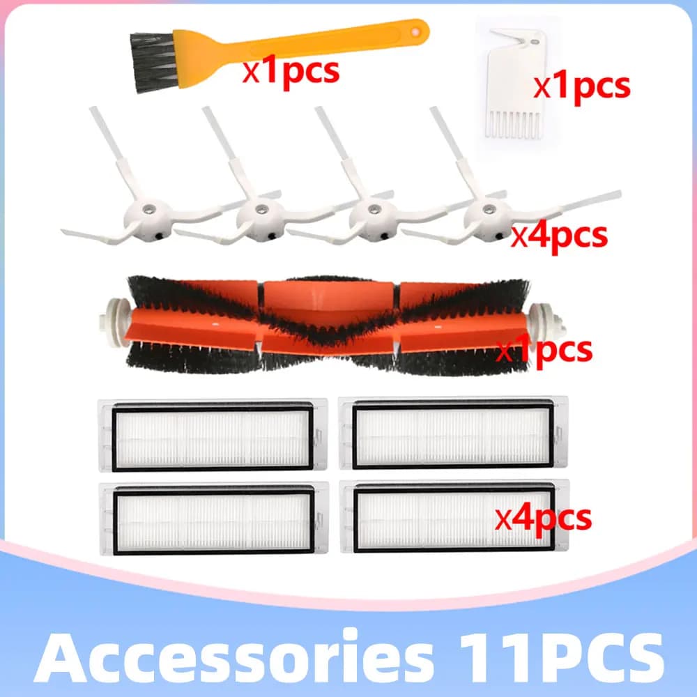 Compatible pour Xiaomi Roborock S5 S6 S60 S50 S55 T6 T4 T61 Mijia S1 Xiaowa E25 E35 aspirateur brosse latérale principale filtre vadrouille