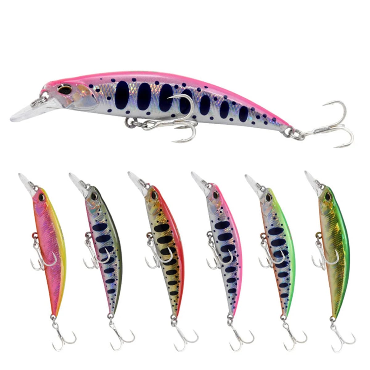Leurre de pêche au vairon coulant et à la traîne, appât Élde type wobJeff, jerkbait, Culter, Alburnus, Bass, 80S, 8cm, 12g