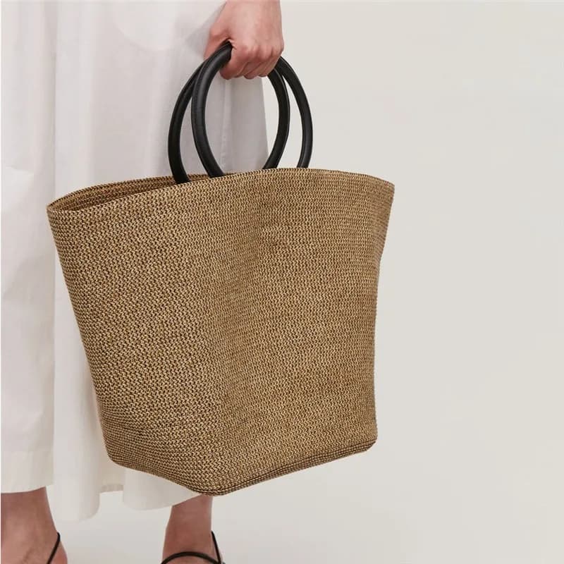 Women Straw Bag Bohemia Beach Handmade Wicker Summer Tote Big Handbag Rattan Shoulder Messenger Bags