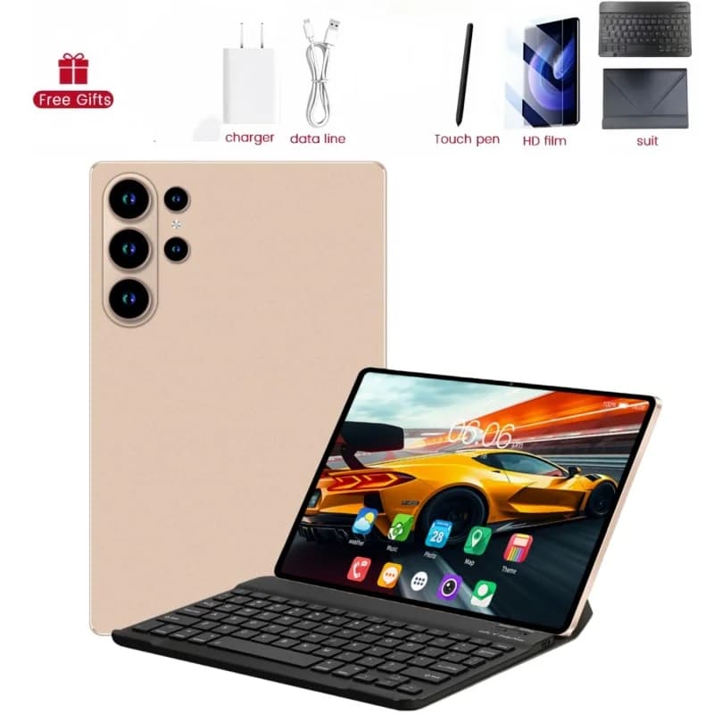 Tablette Android 15 5G S27 Ultra 12 pouces (2026) - 24 Go + 2 To - Batterie 20 000 mAh - Version internationale originale - Snapdragon 8 Gen 3 - Dou