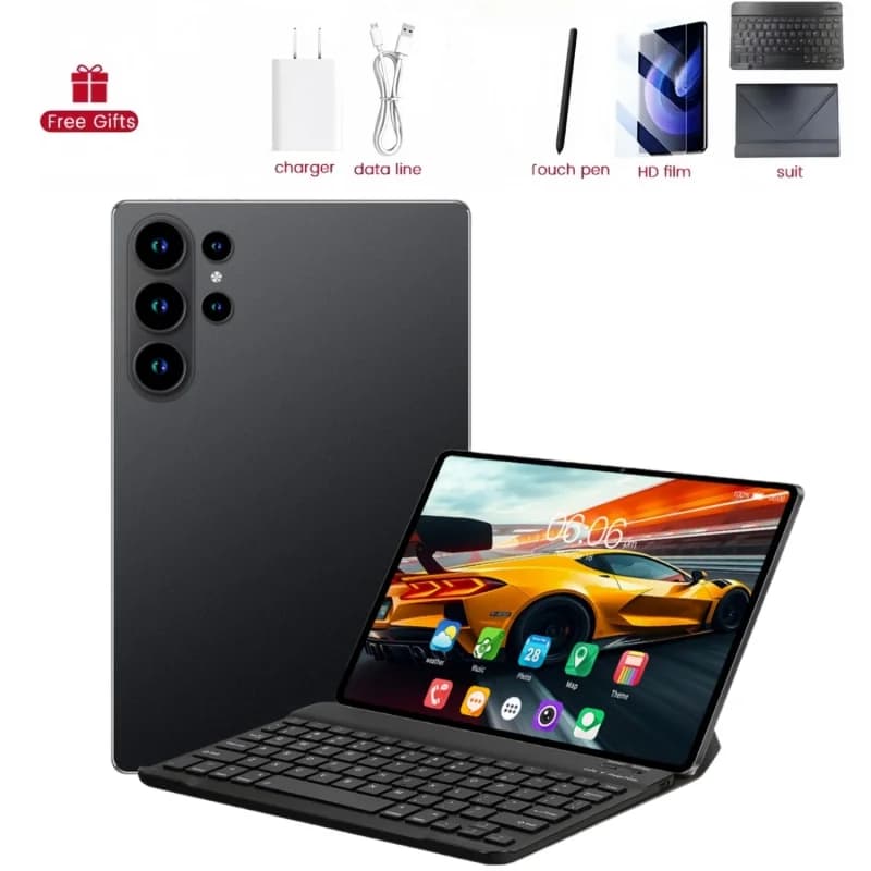 Tablette Android 15 5G S27 Ultra 12 pouces (2026) - 24 Go + 2 To - Batterie 20 000 mAh - Version internationale originale - Snapdragon 8 Gen 3 - Dou