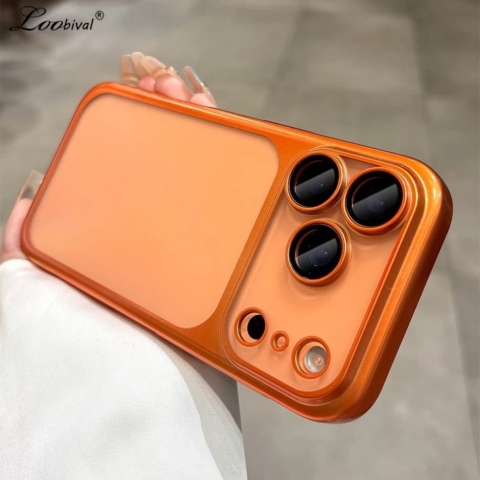 Matte Hard PC Ultra Slim Case For Iphone 17 Pro Max 17Pro Promax Plating Camera Film Protector Frosted Shockproof Cover