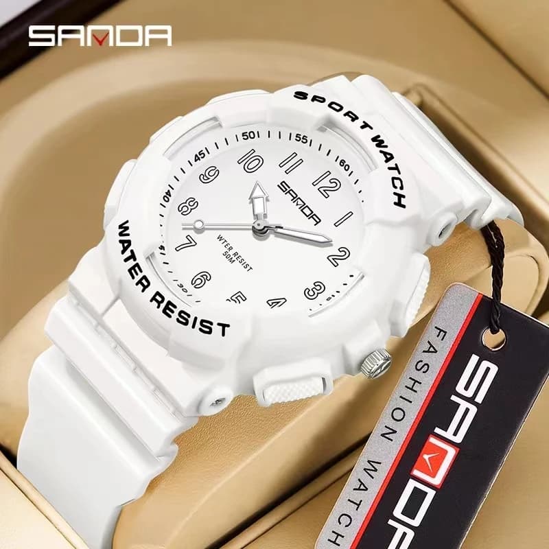 Trendy Fashion Hand Clock For Children 50M Waterproof Shock Resistant Quartz Movement Students Sports Wristwatch