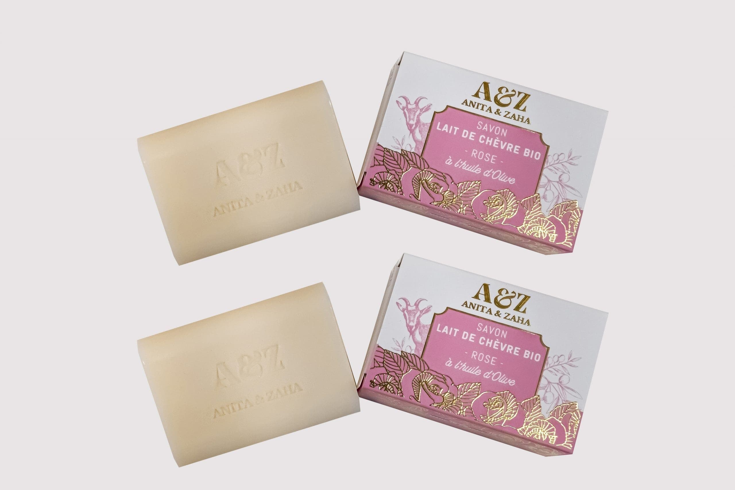 Savon au Lait de Chèvre Bio Rose - Produits Duo