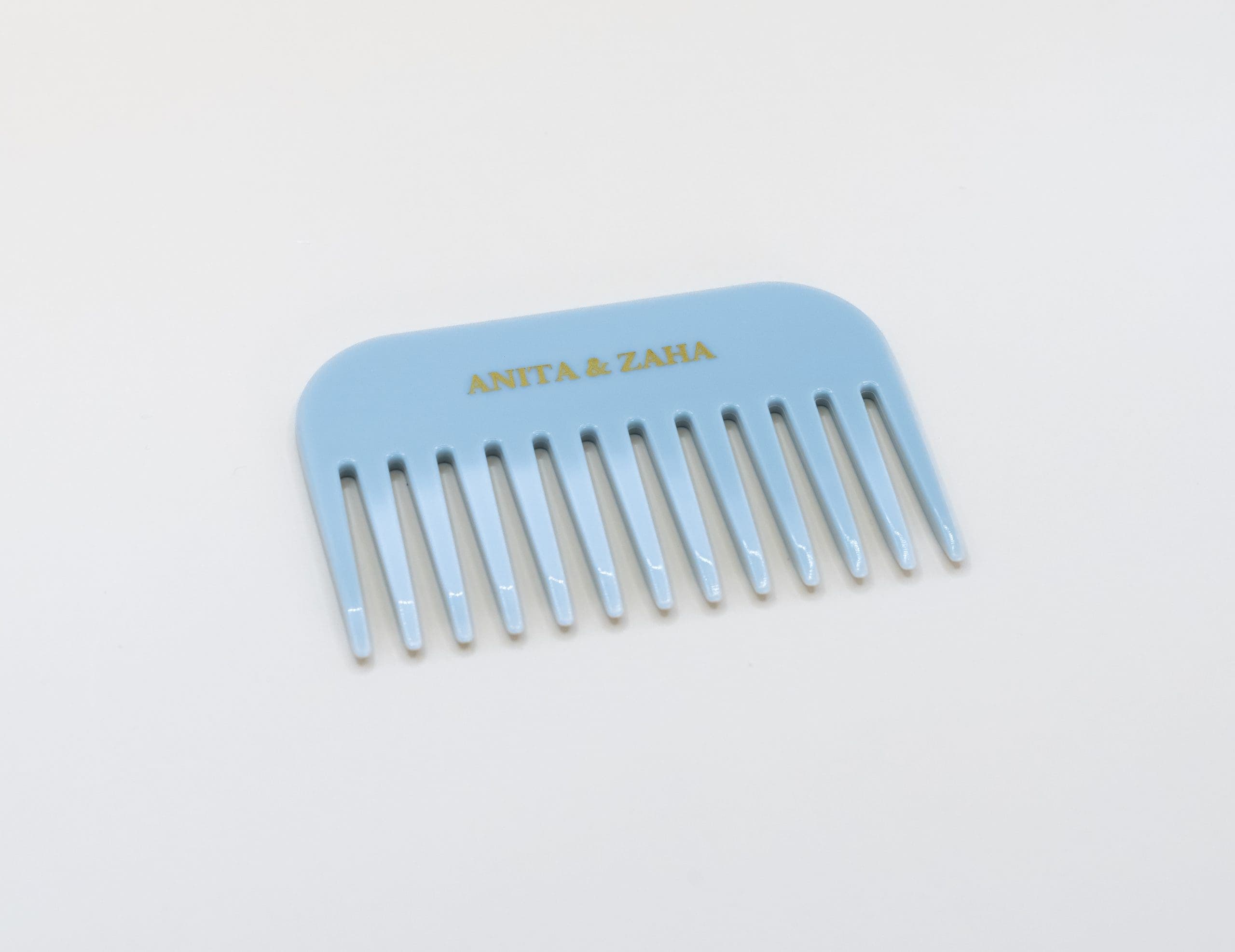 Petit Peigne à Cheveux en Acétate Bleu
