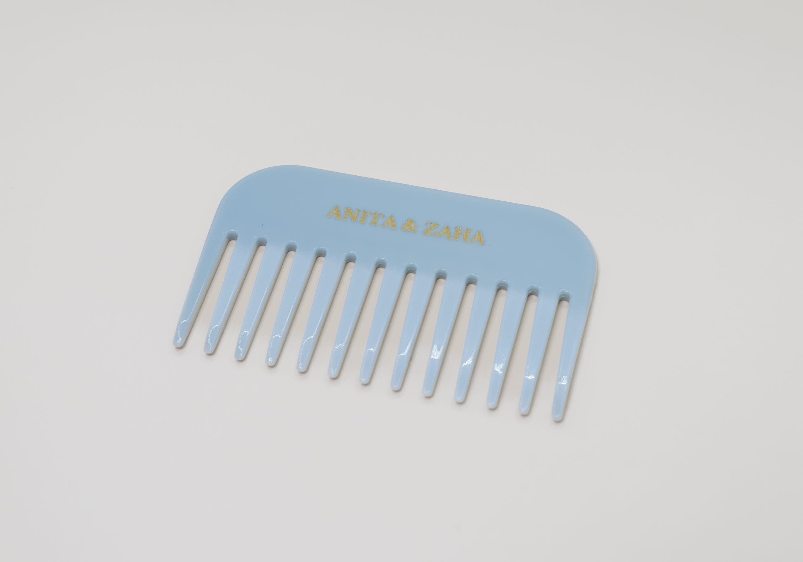 Petit Peigne à Cheveux en Acétate Bleu