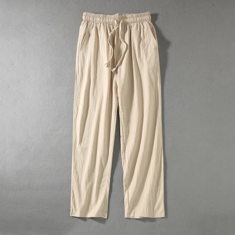 Linen Pants Men Plus Size 9XL Pants Summer Linen Trousers Male Fashion Casual Solid Color Pants Big Size