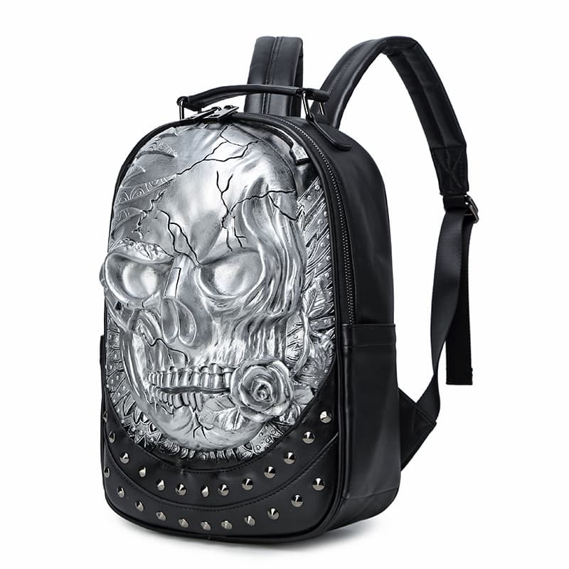 Backpack 3D Personalized Large-capacity Skull Backpack Men's And Women's Shopping And Travel Handbags Personalized Schoolbag