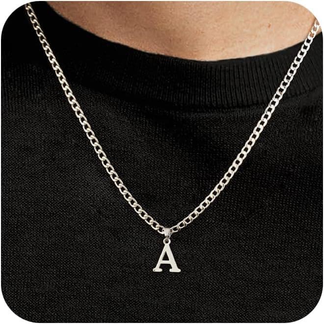 European And American Cross-Border New Product Initial A-Z Letter Pendant Necklace Personalized Men's 26 English Letters