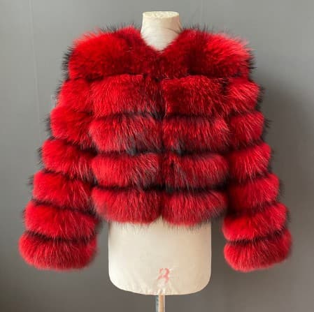 Vêtements pour femmes manteau de fourrure patchwork de fourrure de raton laveur manteau de fourrure pour femme