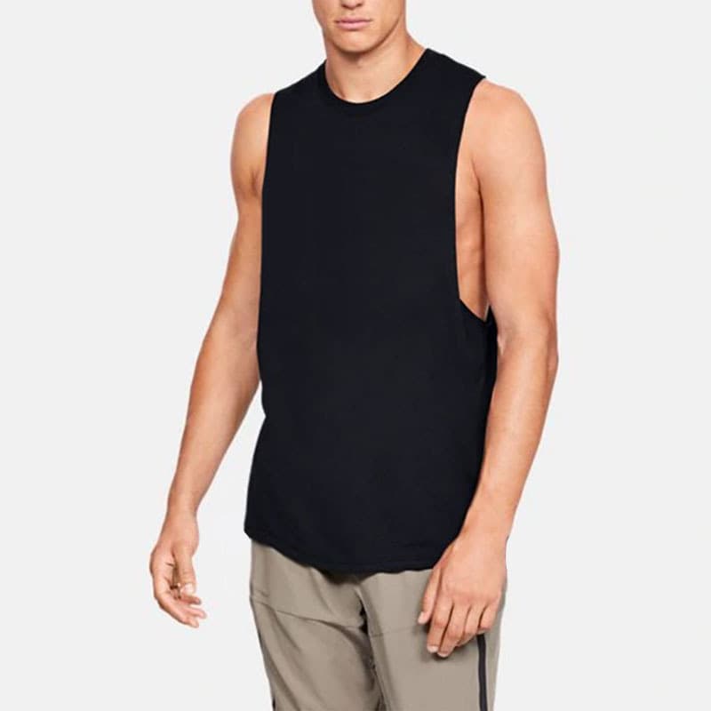 Men's Running Vest - Quick-Dry Athletic Tank Top | Breathable Marathon Workout Shirt (Black/Neon Green/Gray)​