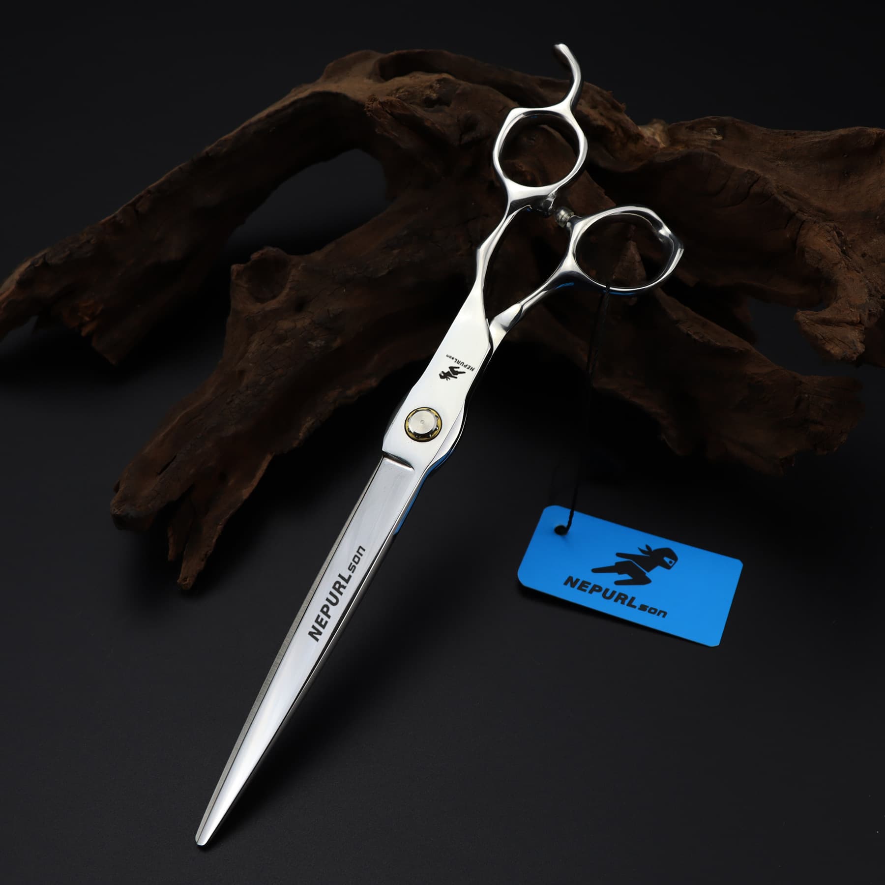 8.0inch VG10 High-end Professional Straight Scissors Pet Grooming Bearing Screw With Bag