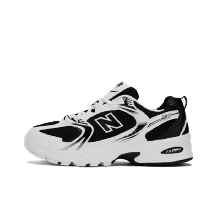 Nouvelles chaussures de papa Pure Original Nb530 blanches et noires, respirantes et polyvalentes, version coréenne, pour couple, course à pied, spo