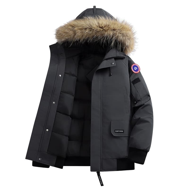 Stylish Unisex Winter Bomber Jacket With Premium White Duck Down, Warm & Lightweight Short Coat For Men And Women
