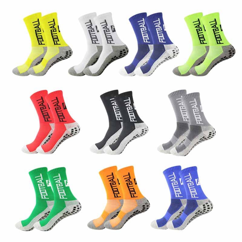 Breathable Cotton Football Socks With Anti-Slip Silicone Grip – Unisex Sports Socks For Soccer, Running, Hiking & Cycling