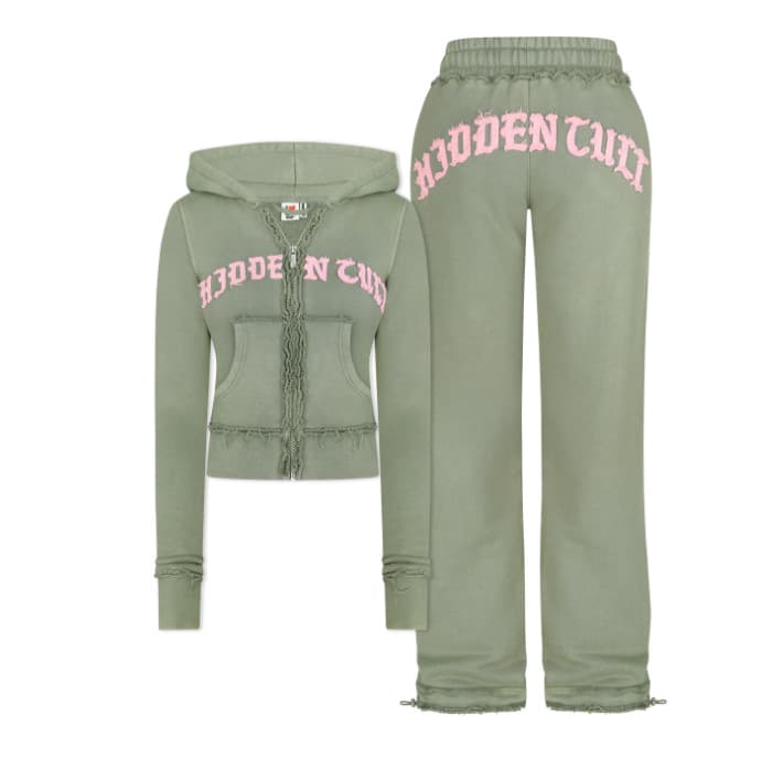 Ensemble sweat à capuche et jogging streetwear Y2K, pull hip-hop à capuche zippée, tenue décontractée deux pièces pour femme