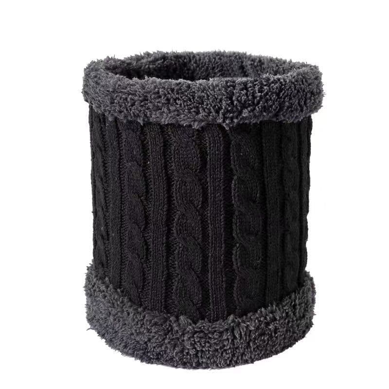 Men's Autumn And Winter Thickened Velvet Scarf For Middle Aged And Elderly People, Knitted Wool Neck Warm And Versatile Outdoor